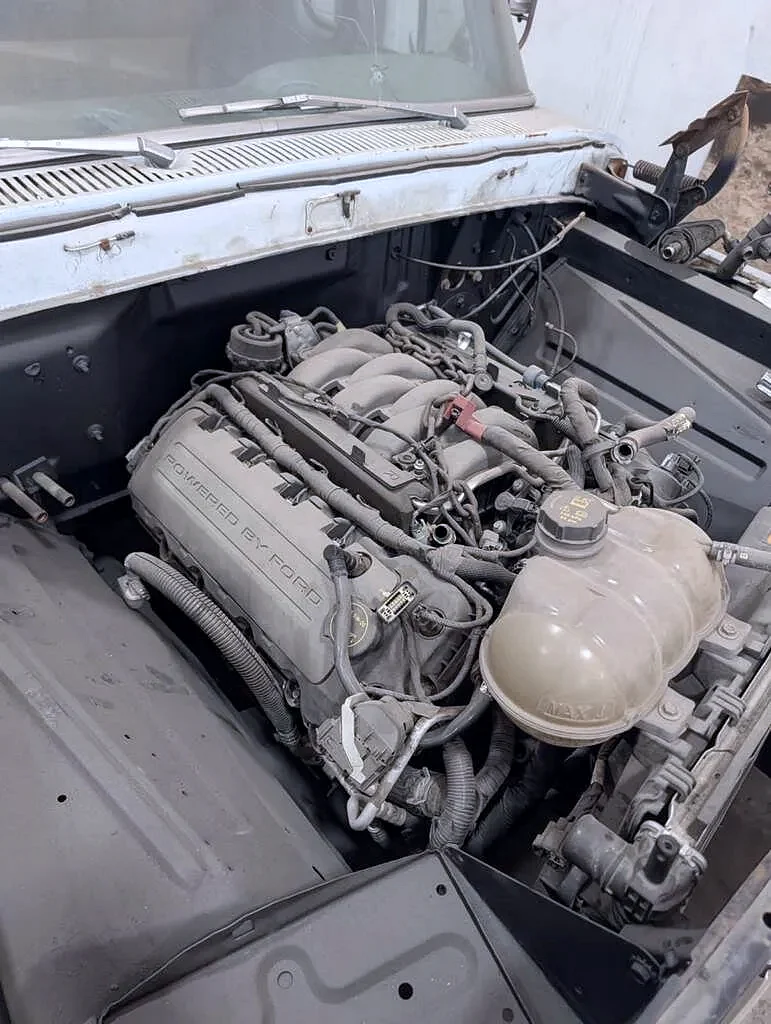 Modern engine swap in a classic Ford F-100 in Jerome, Idaho